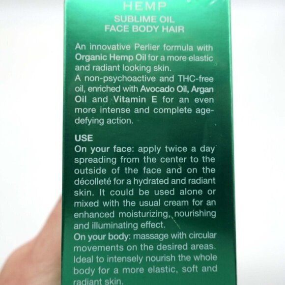 Perlier Hemp Natural Plant Extracts Seed Sublime Oil Face Body Hair Large 4.9 oz - Picture 4 of 5